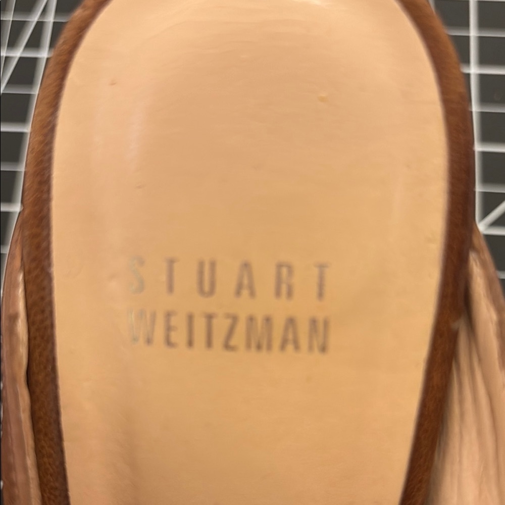 Stuart Weitzman Brown Leather Mules - image 5